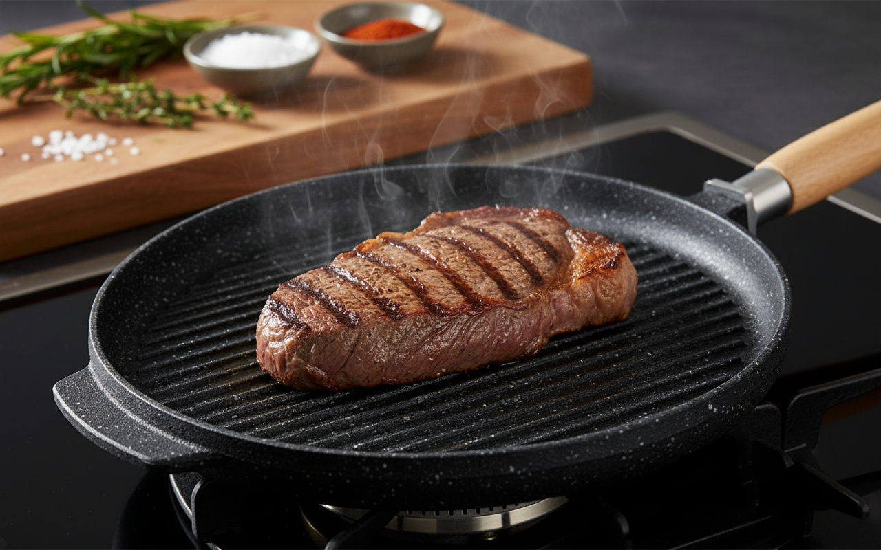 Bistecca con grill marks