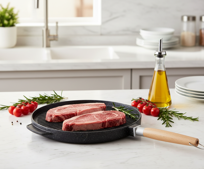 Bistecchiera con bistecche