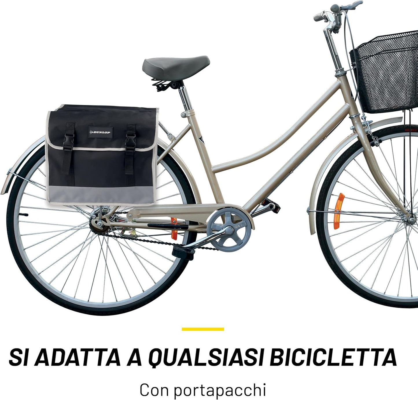 Borse Bici Laterali Impermeabili 2x13L - Doppia Borsa Portapacchi con Striscia Riflettente