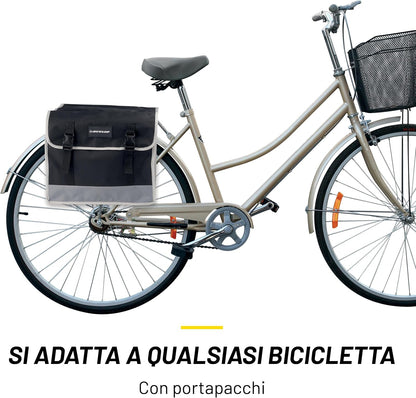 Borse Bici Laterali Impermeabili 2x13L - Doppia Borsa Portapacchi con Striscia Riflettente