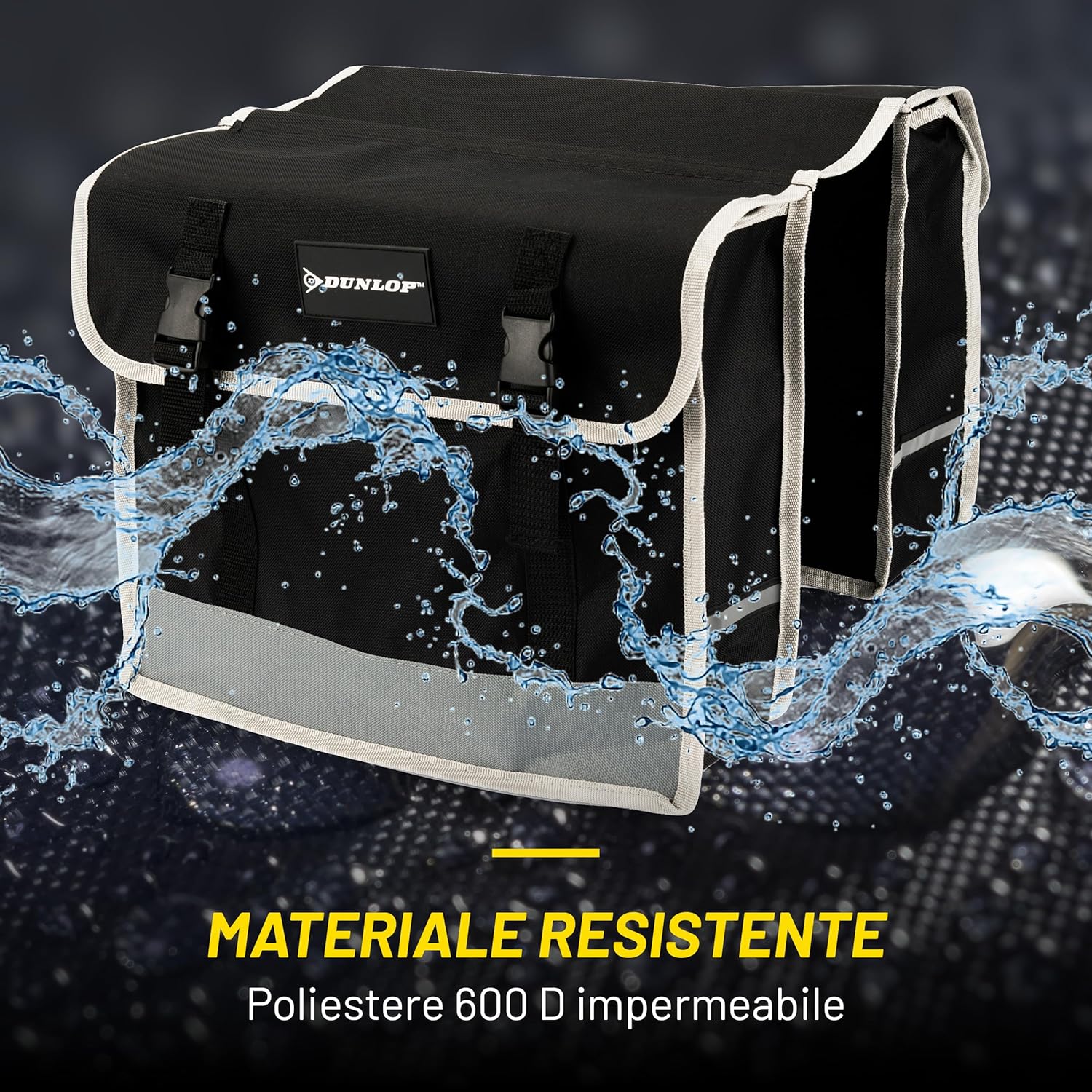 Borse Bici Laterali Impermeabili 2x13L Riflettenti Dunlop