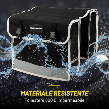 Borse Bici Laterali Impermeabili 2x13L - Doppia Borsa Portapacchi con Striscia Riflettente