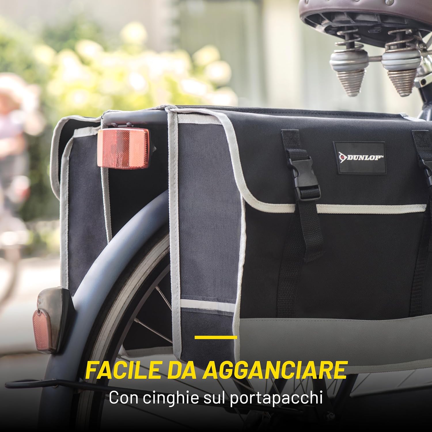 Borse Bici Laterali Impermeabili 2x13L Riflettenti Dunlop