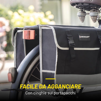 Borse Bici Laterali Impermeabili 2x13L - Doppia Borsa Portapacchi con Striscia Riflettente