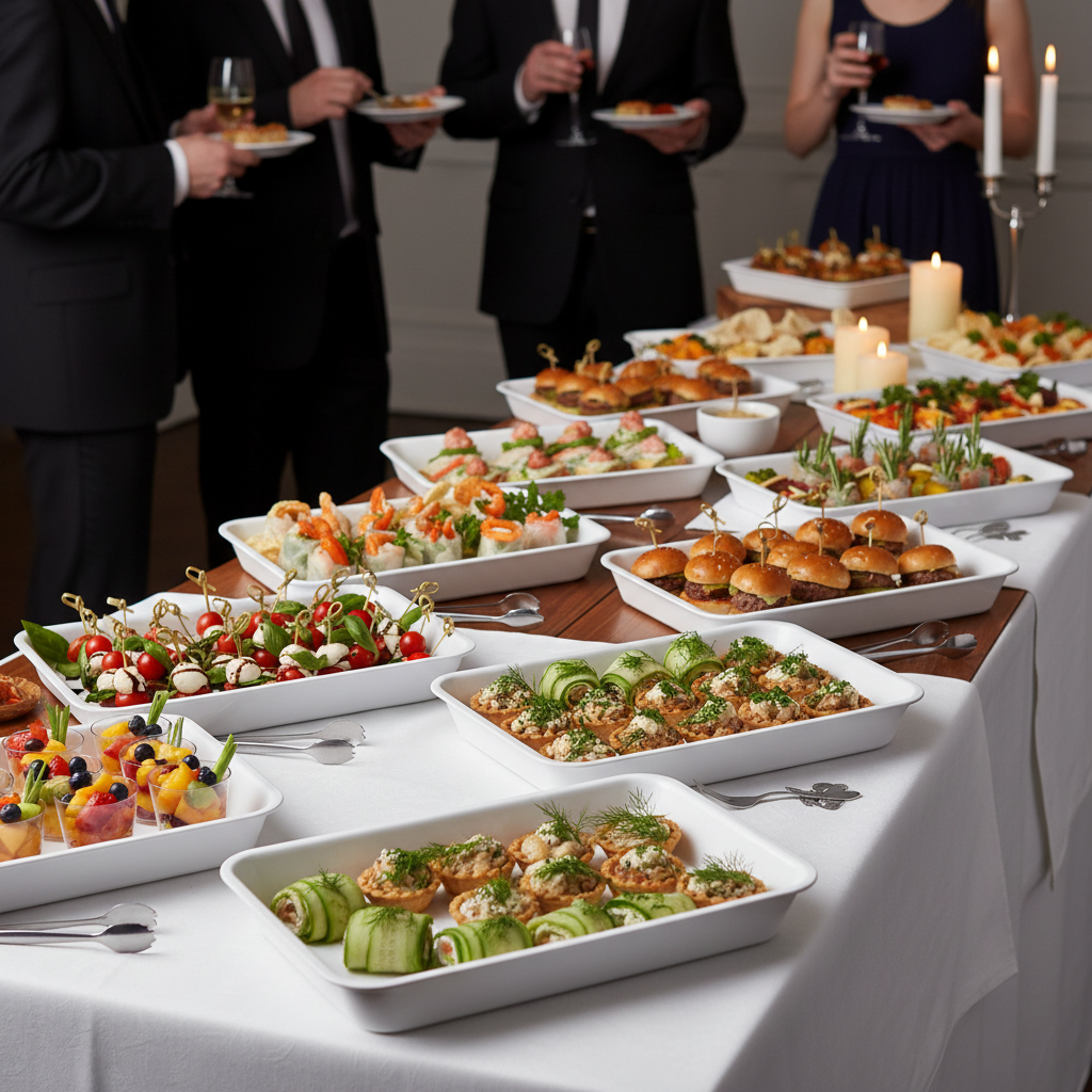 Vaschette Plastica Bianca Monouso 3 Misure - Contenitori Alimenti per Catering Asporto Frigorifero - Organizzazione Cucina Meal Prep - FercasaShop®