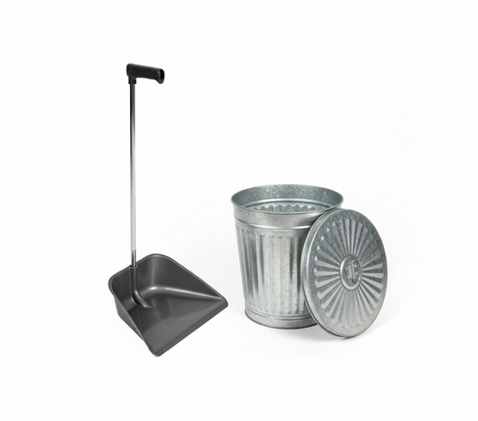 Kit Pulizia - Paletta Alzaimmondizia Tiffany + Bidone Zinco 35L
