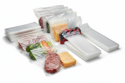 Kit Sacchi Sottovuoto Alimenti - Kit Completo 400 Buste Goffrate Professionali 4 Misure