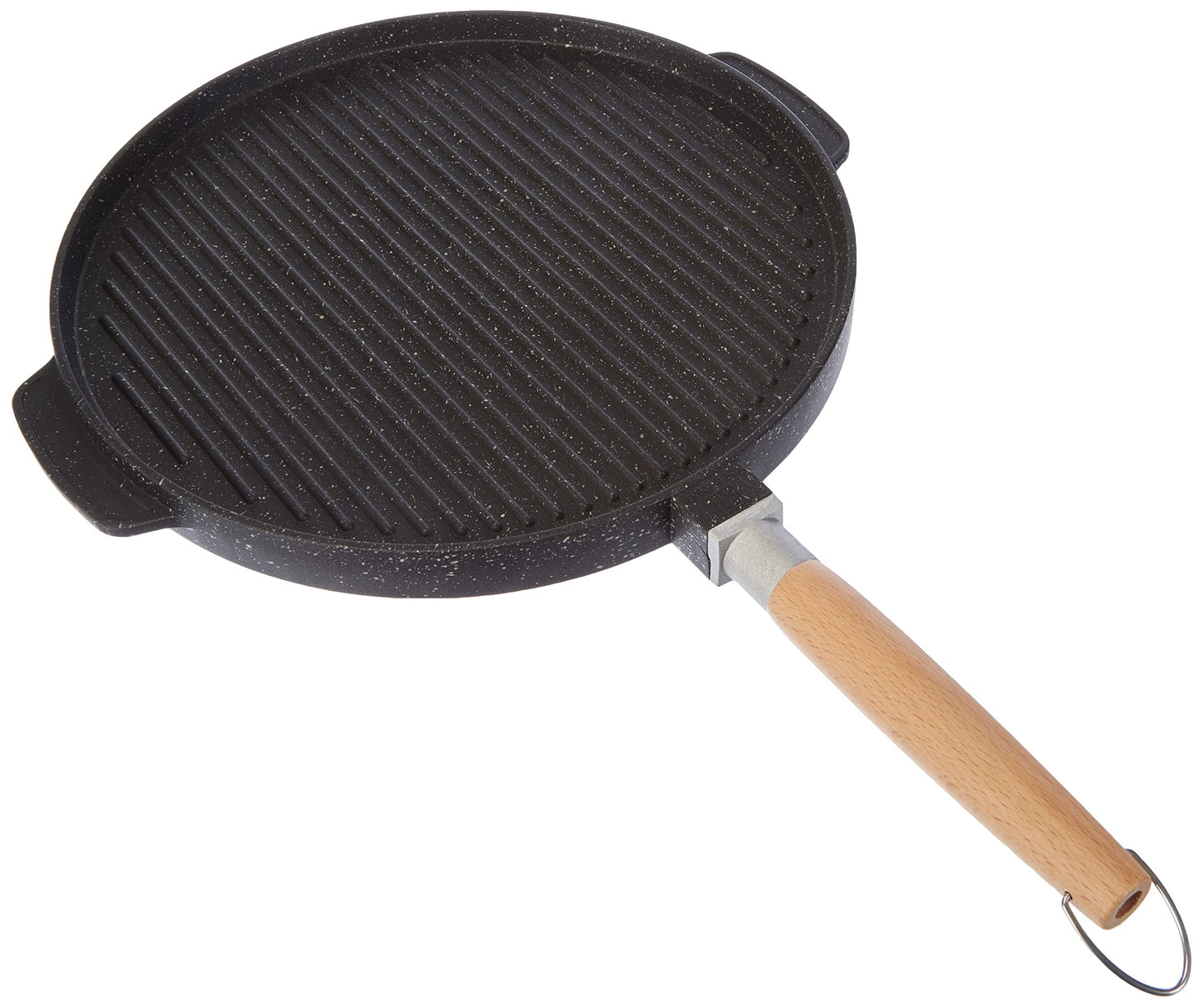 Double-Sided Grill Pan, Stone, Black, Non-Stick, 32x32x3 cm