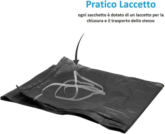 FercasaShop® 350 TRANSPARENT garbage bags, size 70x110 cm, 110 Litre capacity, bags for separate waste collection, 35 rolls of 10 pieces
