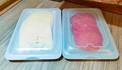 Set 4 Contenitori Salumi e Formaggi 25x17cm - Porta Affettati Impilabili Frigorifero - Lavastoviglie