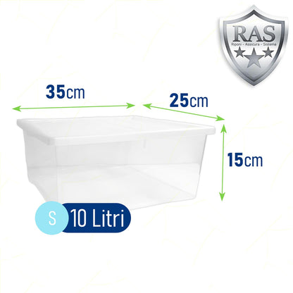 Contenitore Box Multicolor 35x25x15 cm  - Organizer Plastica Resistente