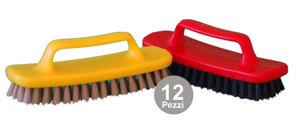 BRISTLE SHOE BRUSH WITH HANDLE Set of 12. 100% Italian product.