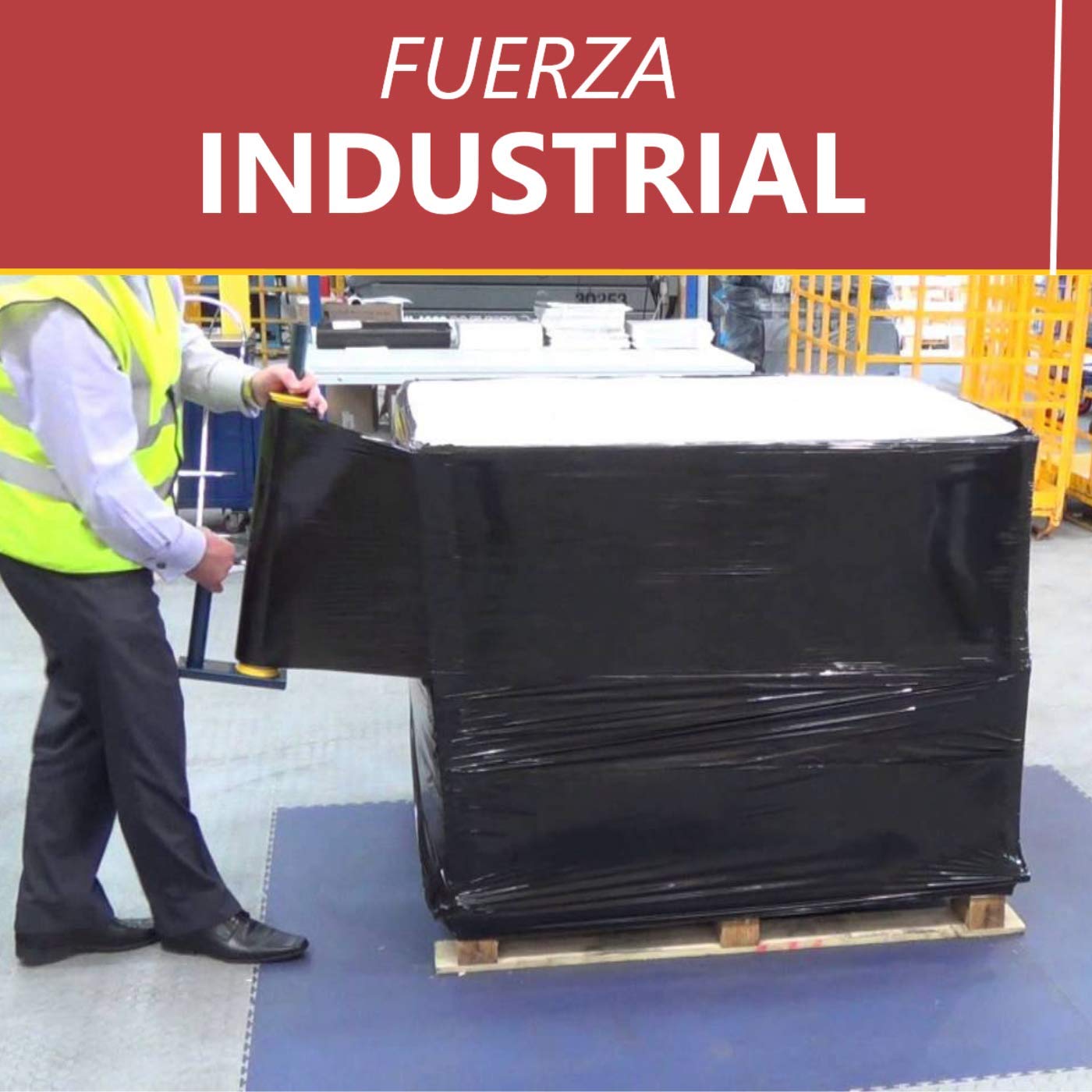 Film d'emballage multicouche noir, lot de 2, largeur 500 mm x 200 m, format idéal pour les professionnels exigeant une qualité supérieure, une adhérence exceptionnelle et une résistance maximale.