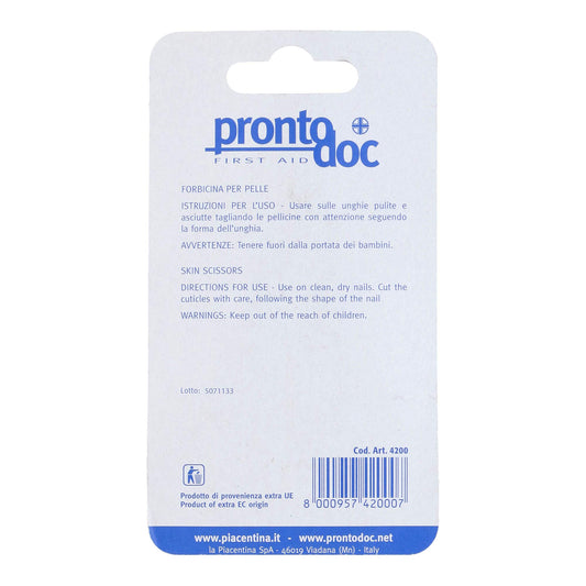 Forbicina Professionale per Pelle e Cuticole in Acciaio Inox - Pronto Doc