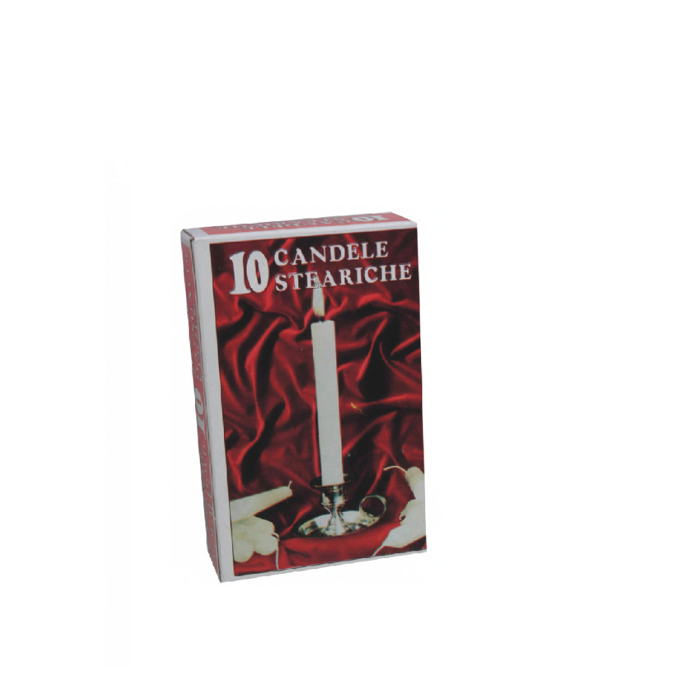Candele Steariche Bianche Premium - H cm 15