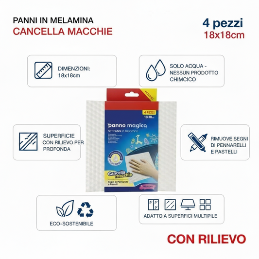 Caratteristiche panni melamina Keyclean