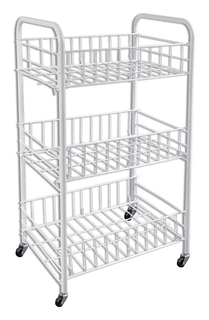 Carrello Cucina 3 Ripiani con Ruote - Portafrutta Salvaspazio 41x26x64cm