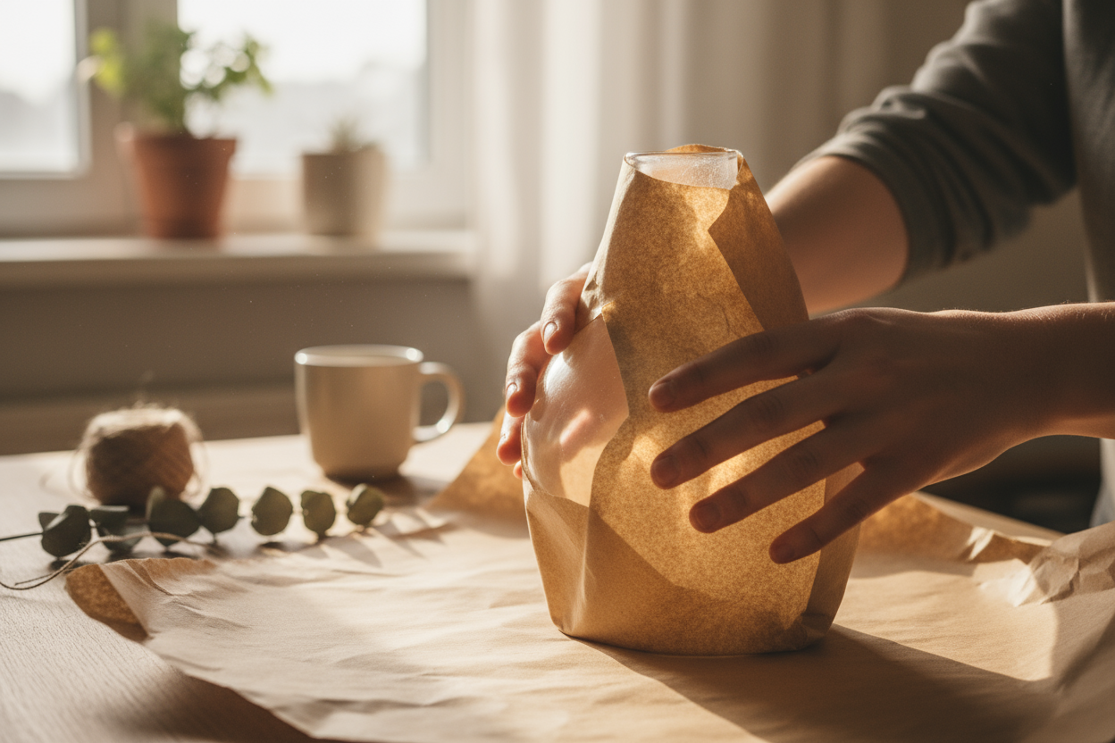 Carta da imballo in uso