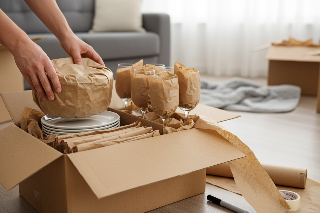 Carta per imballaggio traslochi