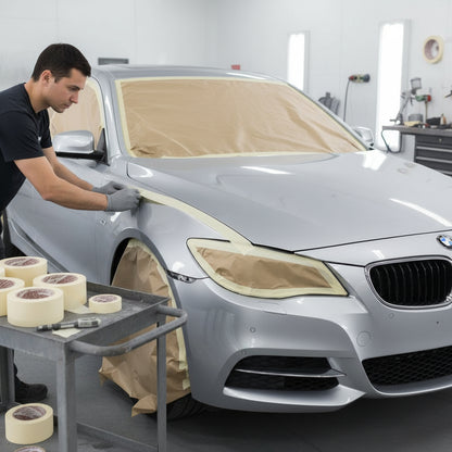 Nastro Carta Gommata 50mm x 50m - Nastro Mascheratura per Verniciatura e Pittura