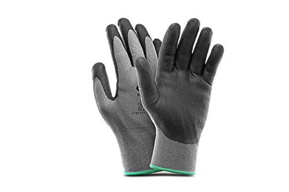 Guanti da Lavoro Tecnici in Nitrile Antiscivolo - Nero - Giardinaggio e Bricolage Fai da Te