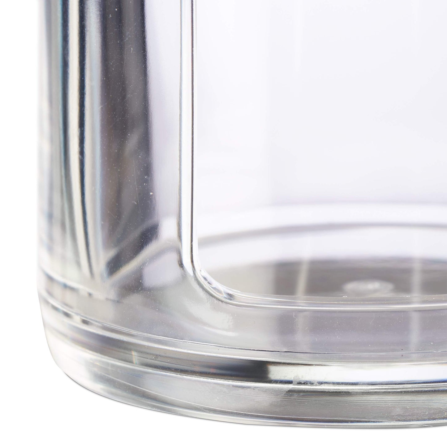 Set da 2 Dispenser per Dischetti di Cotone, Acrilico, Cilindrico, con Coperchio, Bagno, 20x7cm, Vari Colori