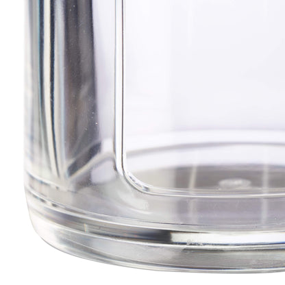 Set da 2 Dispenser per Dischetti di Cotone, Acrilico, Cilindrico, con Coperchio, Bagno, 20x7cm, Vari Colori