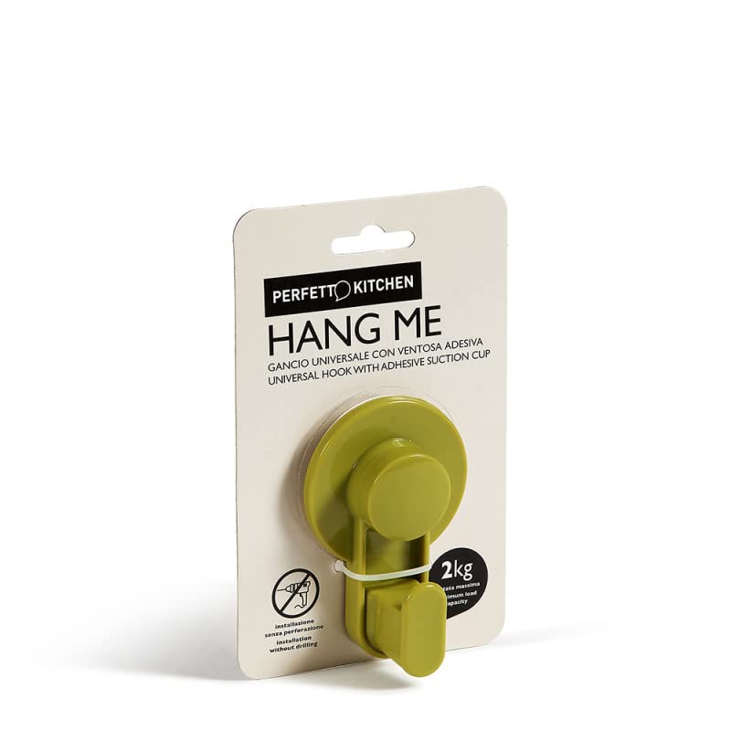 Perfect Kitchen Hang Me Universal Hook with Adhesive Suction Cup, Maximum Load 2 kg - 1 piece…