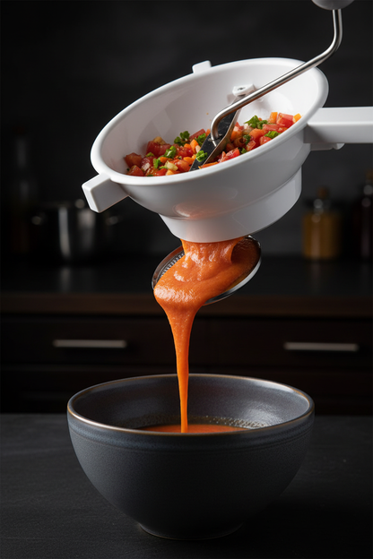 Close-up purea in preparazione