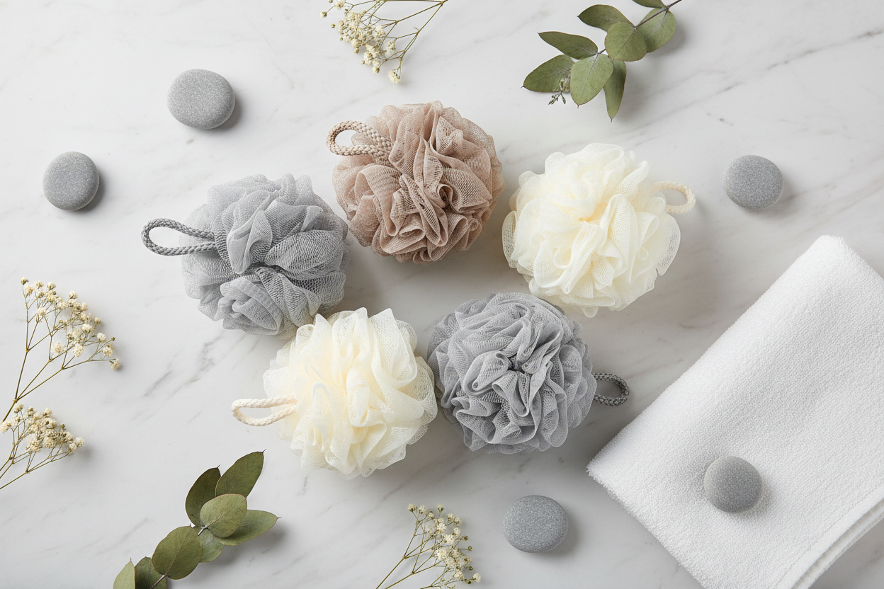 Composizione flat lay spa