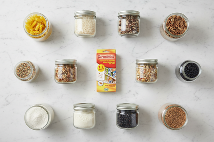 Composizione flat lay Tarmiblok