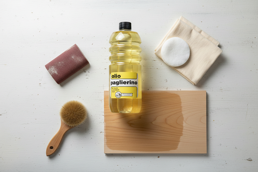 Composizione strumenti lucidatura gommalacca