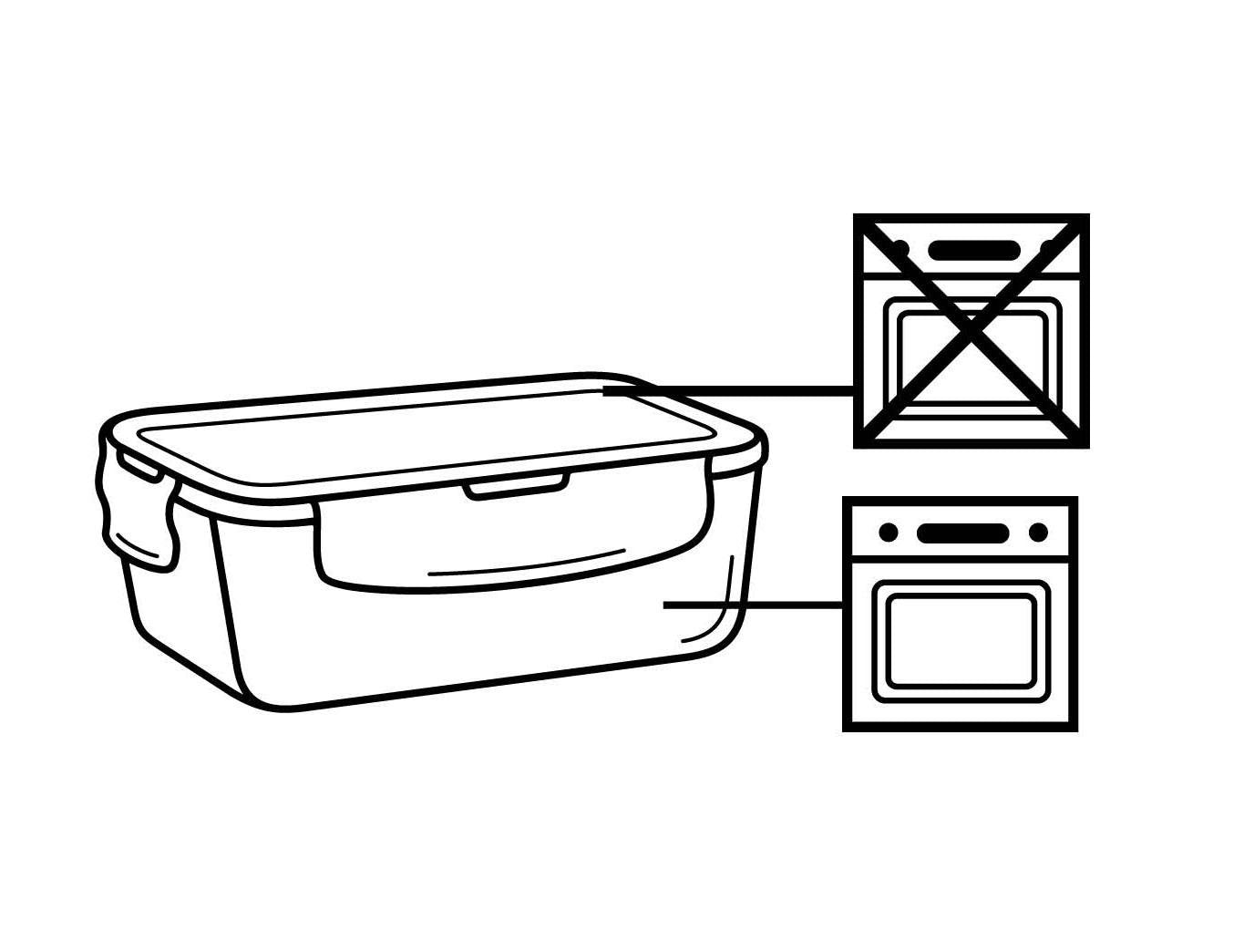 Set 4 Contenitori Salvafreschezza in Vetro Borosilicato con Coperchio - 370ml, 640ml, 1050ml, 1520ml
