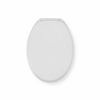 Copriwater ovale bianco su sfondo bianco