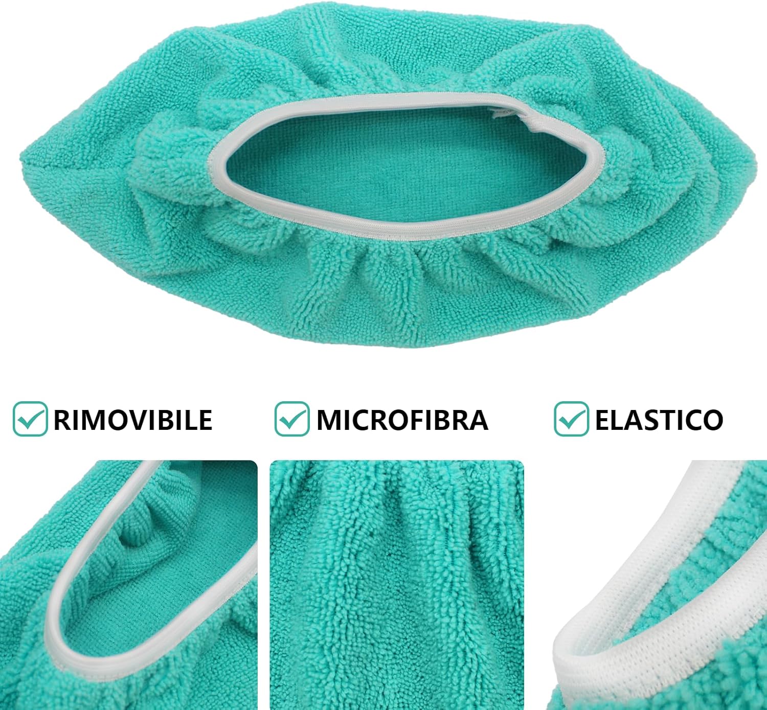 Cover Scopa Microfibra 4 Pezzi Copriscarpe Lavabili