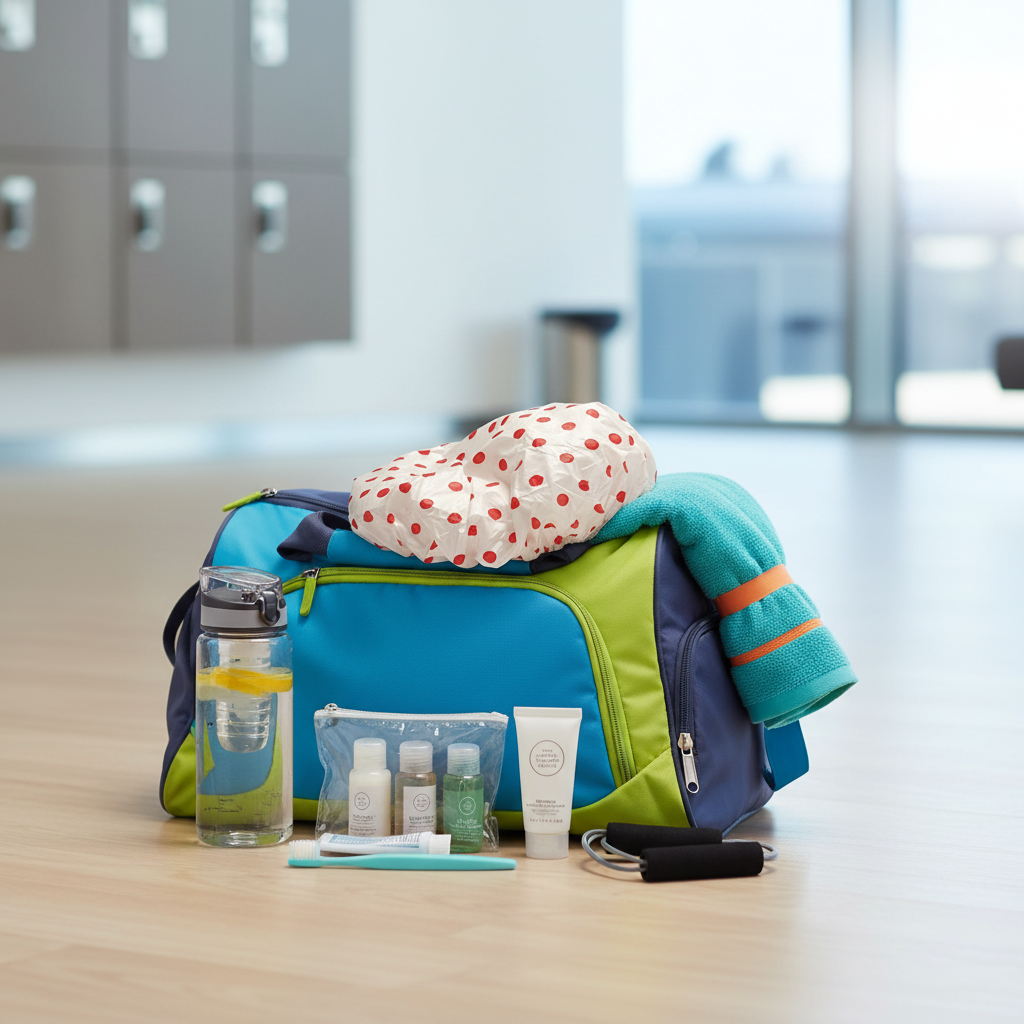 Cuffia con borsa palestra