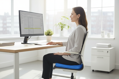 Cuscino gel in ufficio con postura corretta