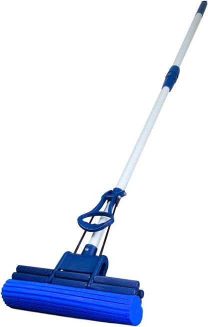 Super Mop PVA Spugna Assorbente con Manico Telescopico 130cm - Spazzolone Professionale per Pavimenti