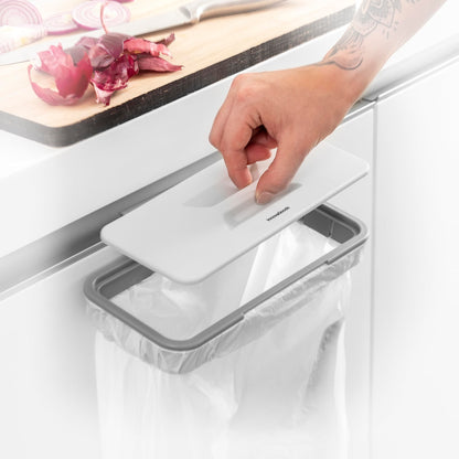 Porte-sacs poubelle avec couvercle