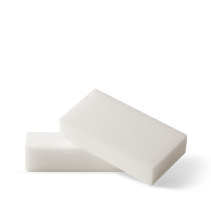 Confezione 2 Spugne Cancella Macchie, Melamina, Bianco, 12x2.5x6 cm