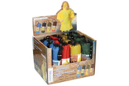 Poncho impermeabile blu Universal, dimensioni 100 x 130 cm 4 colori giallo rosso verde blu materiale PE