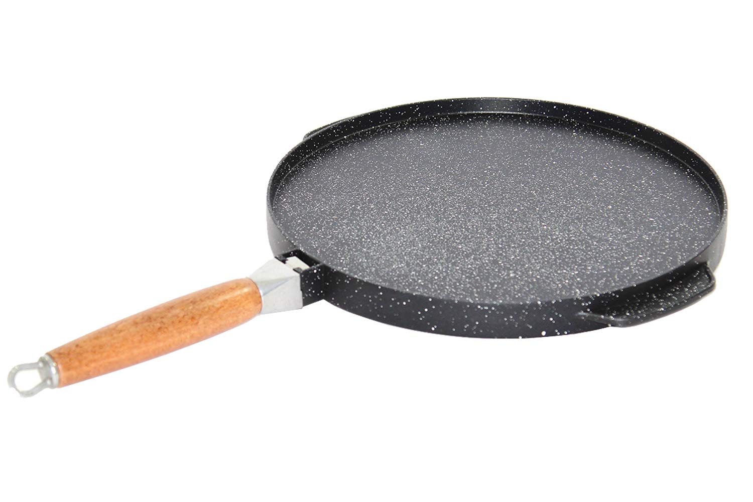 GRILL PAN WITH LAVA STONE COATING, DOUBLE SMOOTH AND RIBBED PLATE 28 CM, NON-STICK COOKING WITHOUT OIL