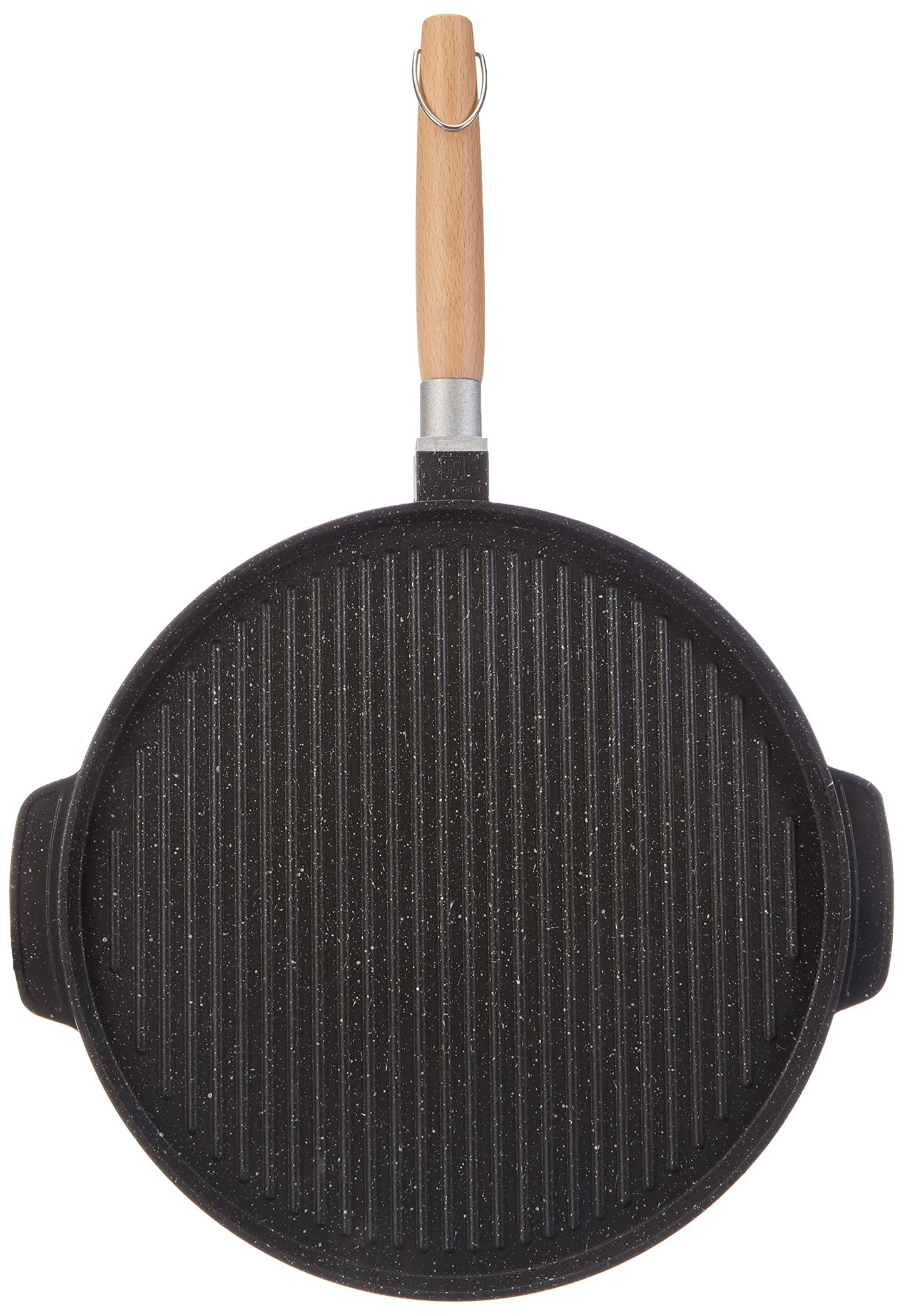 Double-Sided Grill Pan, Stone, Black, Non-Stick, 32x32x3 cm
