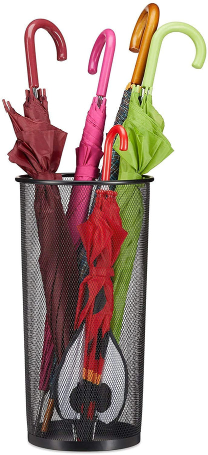 PORTA OMBRELLO,PORTA BASTONI,CESTINO MULTIFUNZIONE IN FILO METALLICO Ø 26 CM. H 50 CM.