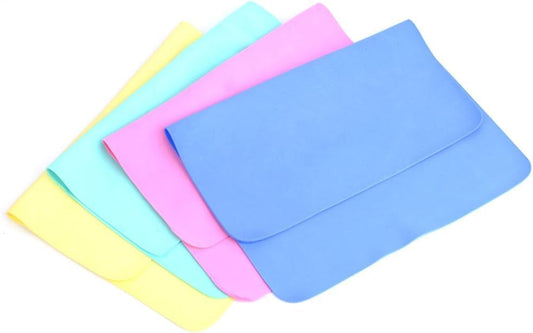 Panno Magico - 12x Panno Pulente PVA 30x40 cm, Colori Assortiti per la Pulizia Senza Detersivo