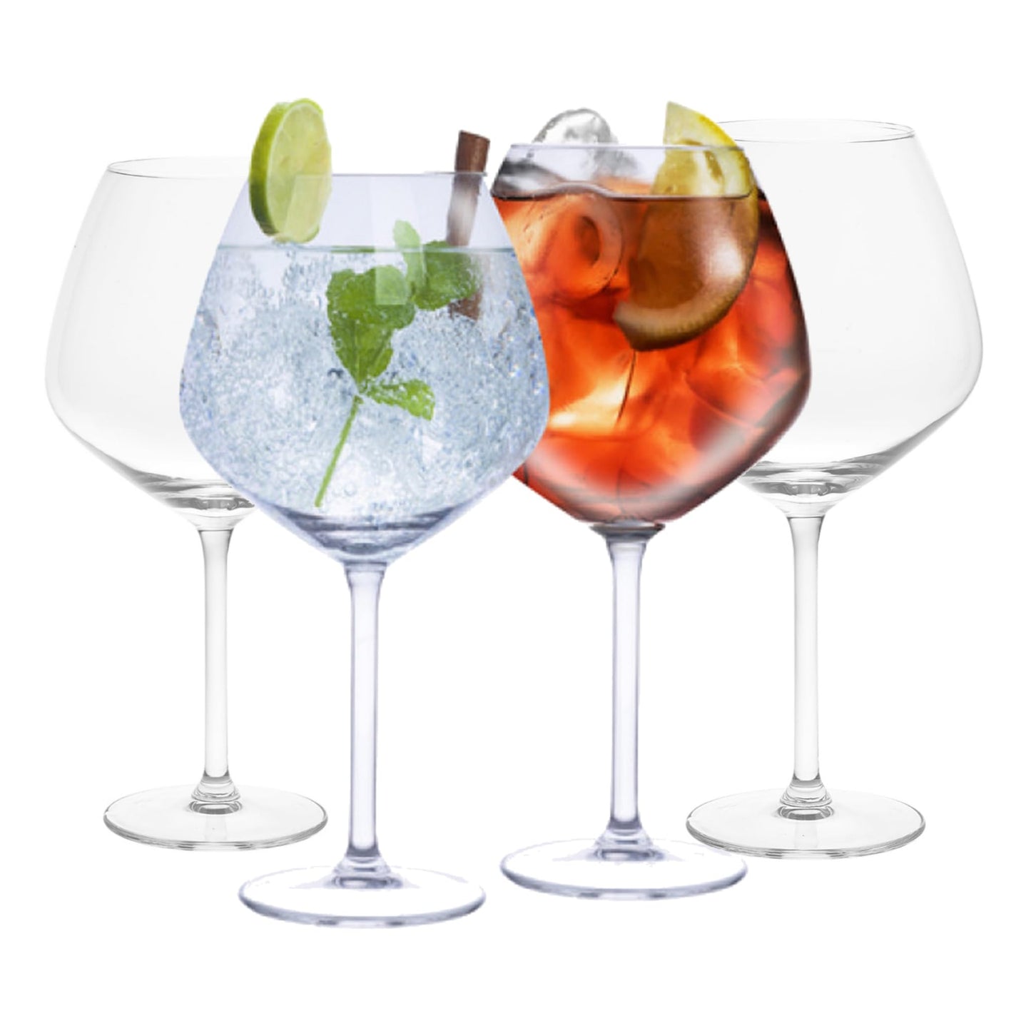 Set 4 Bicchieri Gin Tonic Alpina 730ml - Calici Copa Balloon per Cocktail e G&T