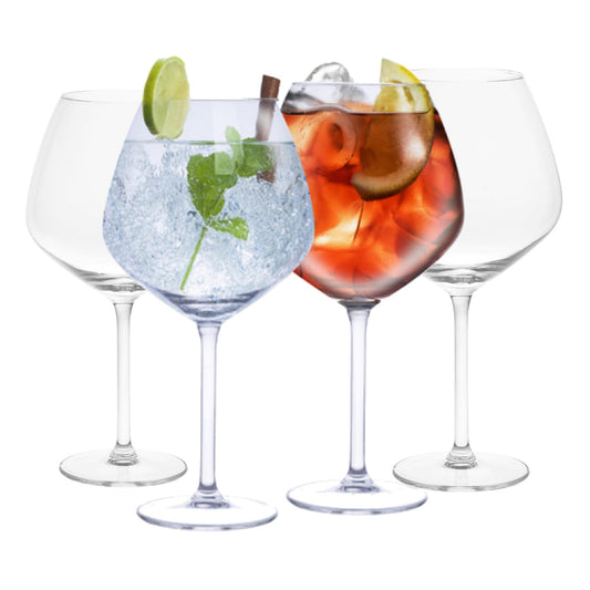 Set 4 Bicchieri Gin Tonic Alpina 730ml - Calici Copa Balloon per Cocktail e G&T