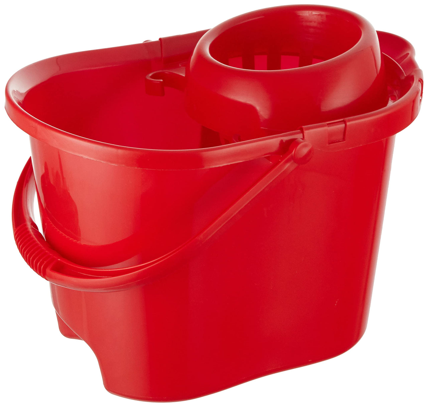 Classico Secchio con Strizzatore, Plastica, Rosso, 39x28x30.5 cm