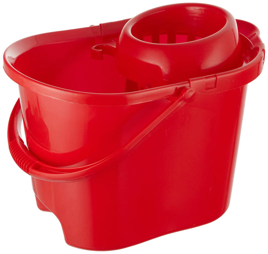 Classico Secchio con Strizzatore, Plastica, Rosso, 39x28x30.5 cm