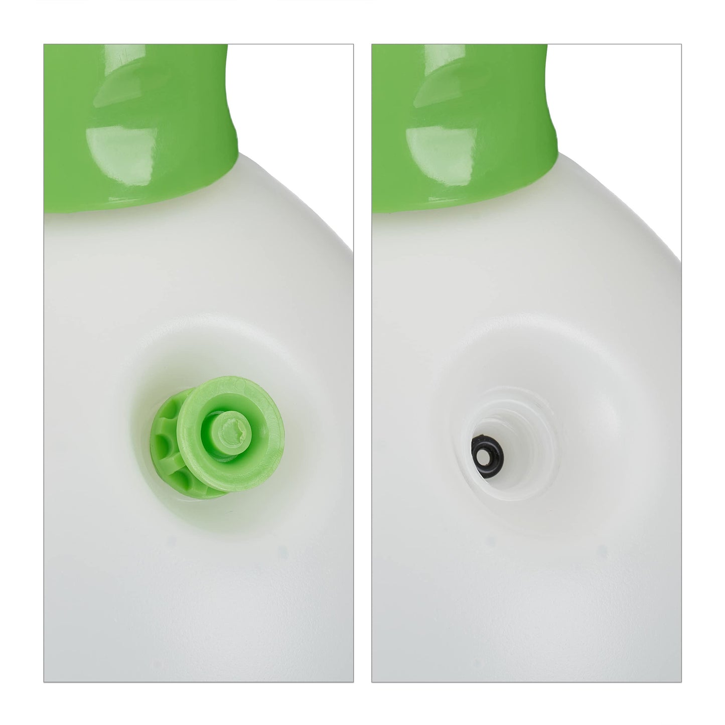 Relaxdays 2-Litre Pressure Sprayer, Adjustable Nozzle, Water and Weed Killer, Garden Sprayer, White/Green